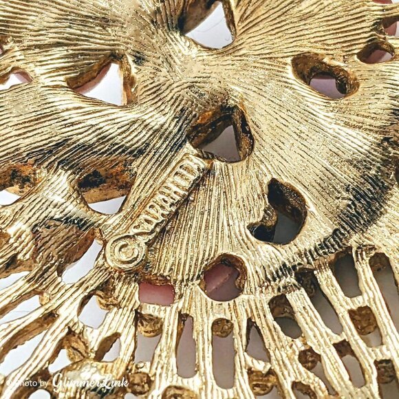 VTG 60s Sarah Coventry Fashion Splendor Massive Filigree Floral Brooch - Picture 5 of 5